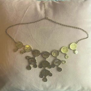 Gold, statement necklace